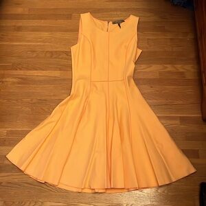 Halston Heritage Sleeveless Orange Dress